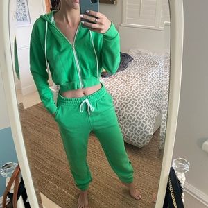Joggers and zip up hoodie set